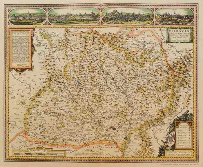 Moraviae nova et post omnes priores accuratissima delineatio (Auctore I.A. Comenio)