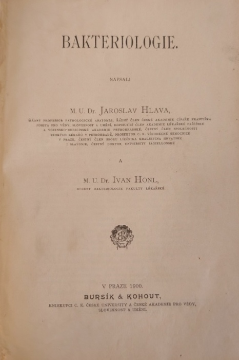 Hlava, Jaroslav; Honzl, Ivan - Bakteriologie