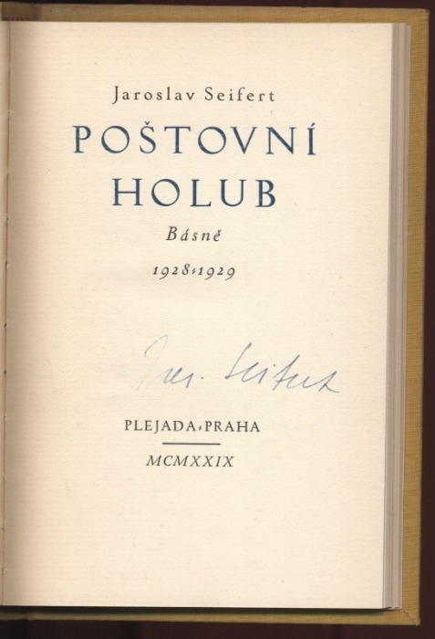 Seifert, Jaroslav - Poštovní holub