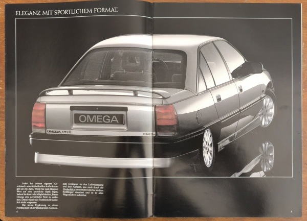 Opel Omega. Omega-Zubehör (reklamní prospekt) německy