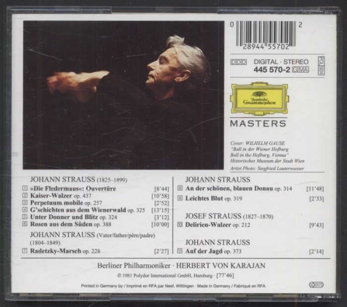 Johann Strauss - Berliner Philharmoniker, Karajan - Walzer & Polkas (CD)