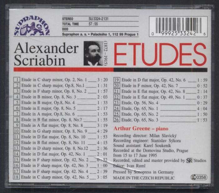 Alexander Scriabin, Arthur Greene - Etudes (CD)
