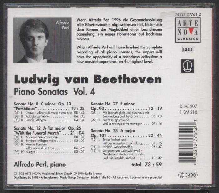 Ludwig van Beethoven, Alfredo Perl - Piano Sonatas Vol. 4 (CD)