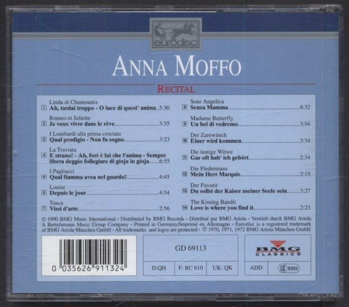 Anna Moffo - Recital (CD)