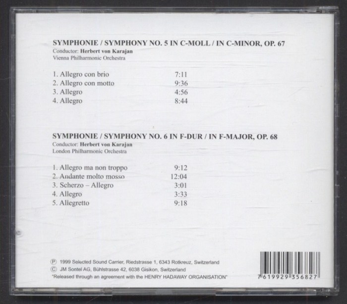 Beethoven, Vienna Philharmonic. Orchestra, Herbert von Karajan - Seine grossen Symphonien / His great Symphonies (CD)