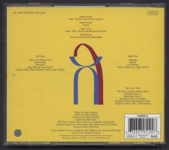 King Crimson - Three Of A Perfect Pair (CD)