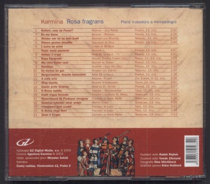 Karmína - Rosa fragrans - Early medieval music (CD)