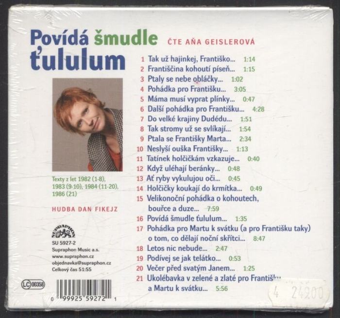 Ivan Martin Jirous, čte Aňa Geislerová - Povídá šmudle ťululum. Magor dětem (CD)