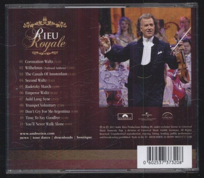André Rieu & The Johann Strauss Orchestra - Rieu Royale (CD)