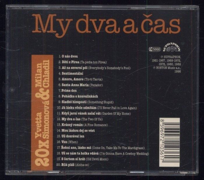 Yvetta Simonová & Milan Chladil - 20x Yvetta Simonová & Milan Chladil (My dva a čas) (CD)