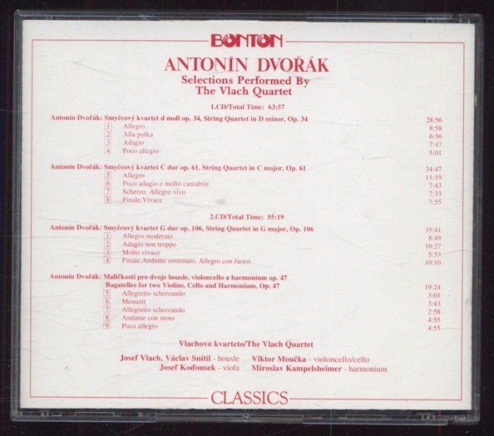 Antonín Dvořák - Selections Performed By The Vlach Quartet (2CD)