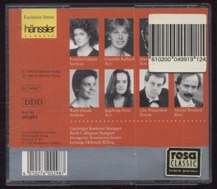 Luigi Cherubini / Joseph Haydn - Helmuth Rilling, Gächinger Kantorei Stuttgart, Bach-Collegium Stuttgart, Stuttgarter Kammerorchester - Messe Solennelle Nr.2 D-Moll / Missa In Tempore Belli "Paukenmesse" (2CD)