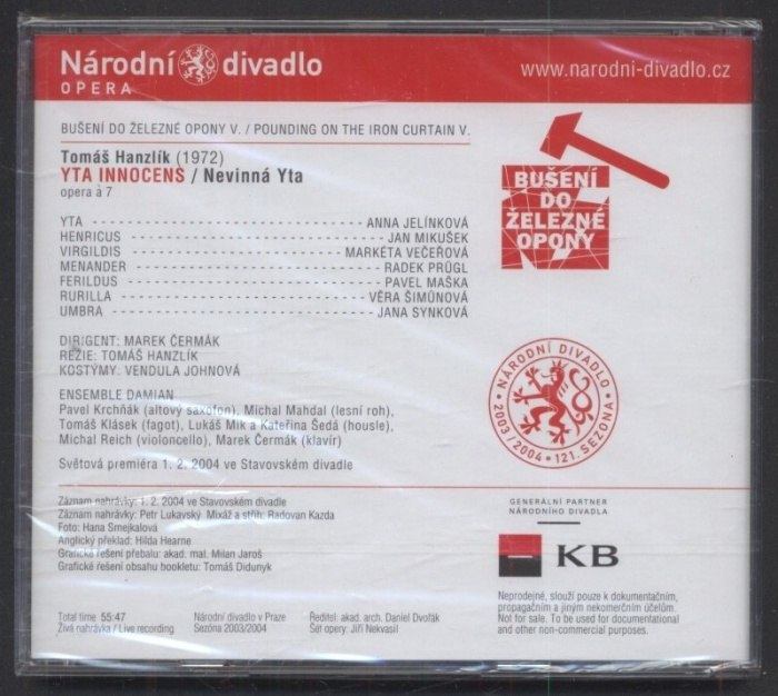Tomáš Hanzlík, Jelínková / Mikušek / Večeřová / Prügl a další, Marek Čermák - Yta Innocens / Nevinná Yta (CD)