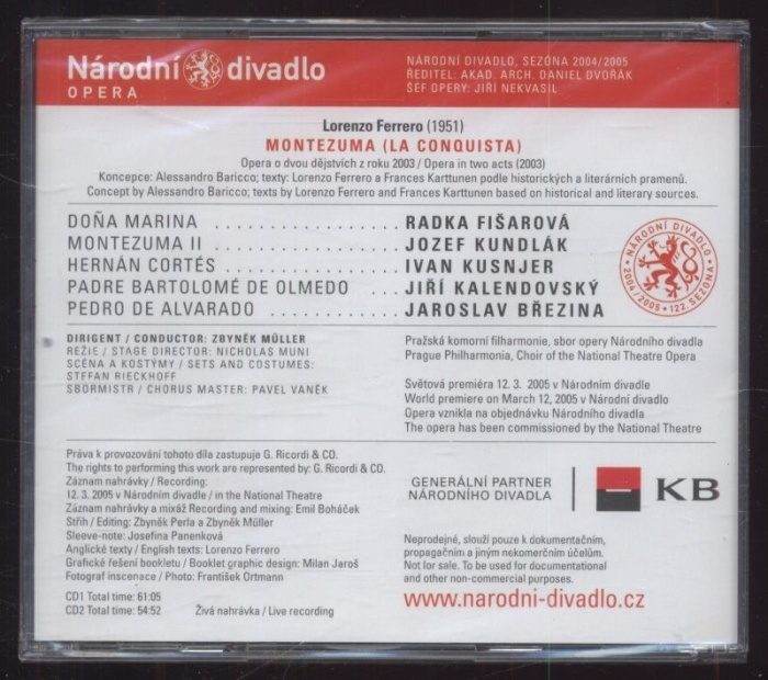 Lorenzo Ferrero, Kundlák / Fišarová / Kusnjer, Zbyněk Müller - Montezuma (2CD)