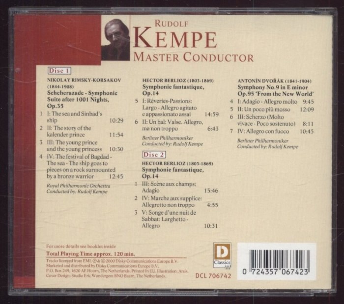 Rimsky-Korsakov / Berlioz / Dvořák, Rudolf Kempe, Royal Philharmonic Orchestra, Berliner Philharmoniker - Rudolf Kempe Master Conductor - Scheherazade / Symphonie Fantastique / Symphony No.9 'From The New World' (2CD)