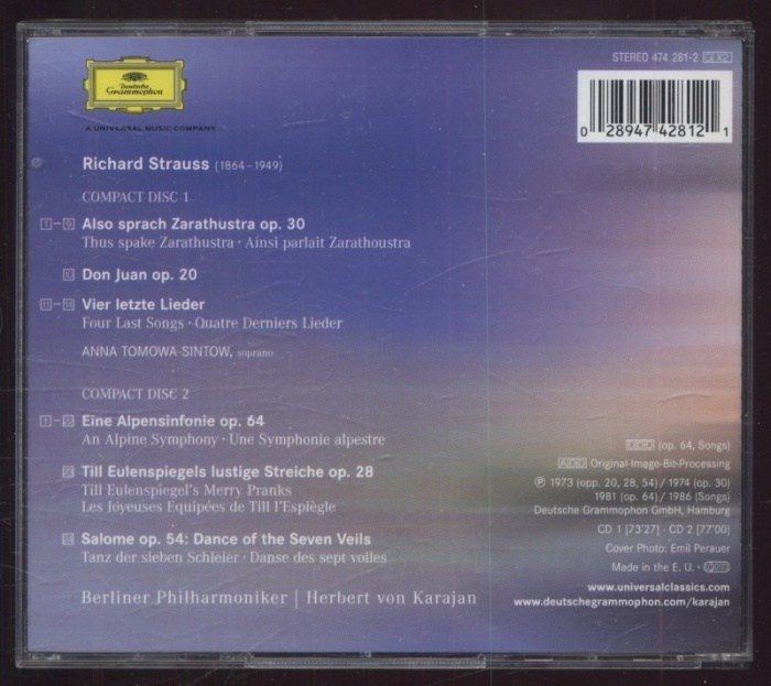Karajan, Richard Strauss, Berliner Philharmoniker - Karajan - Richard Strauss (2CD)