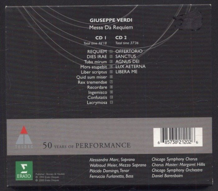 Giuseppe Verdi - Daniel Barenboim - Messa Da Requiem (2CD)