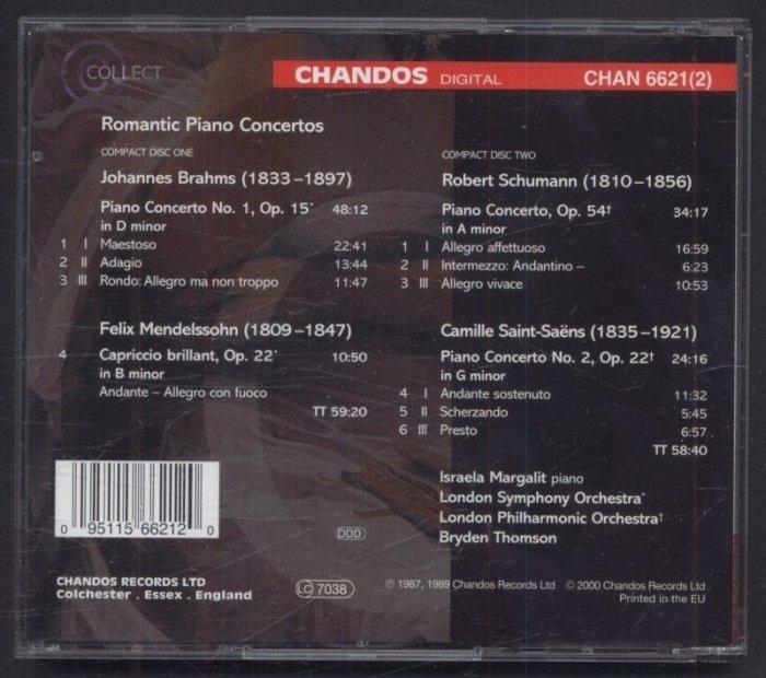 Brahms / Mendelssohn / Schumann / Saint-Saëns, London Symphony Orchestra, London Philharmonic Orchestra - Romantic Piano Concertos (2CD)