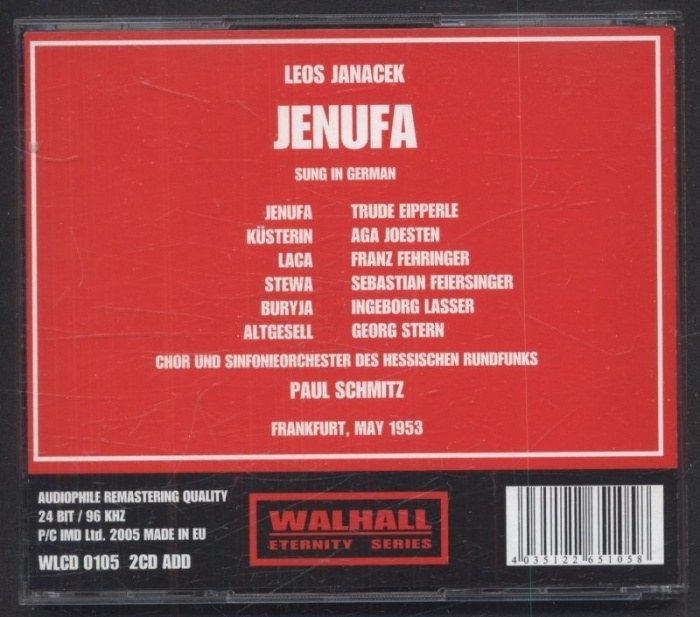 Leos Janacek - Jenufa (Frankfurt 1953, Paul Schmitz) (2CD)