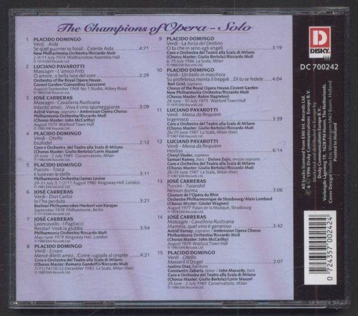 Various - The Champions Of The Opera-Solo (CD)