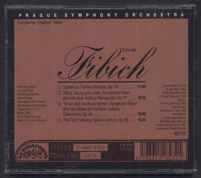 Zdeněk Fibich, Vladimír Válek - Fibich: Předehry a symfonické básně (CD)