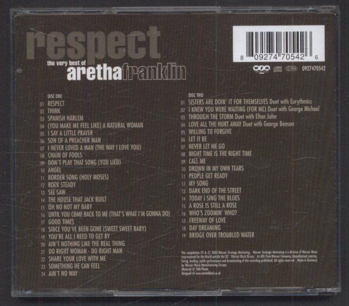 Aretha Franklin - Respect (The Very Best Of Aretha Franklin) (2CD)