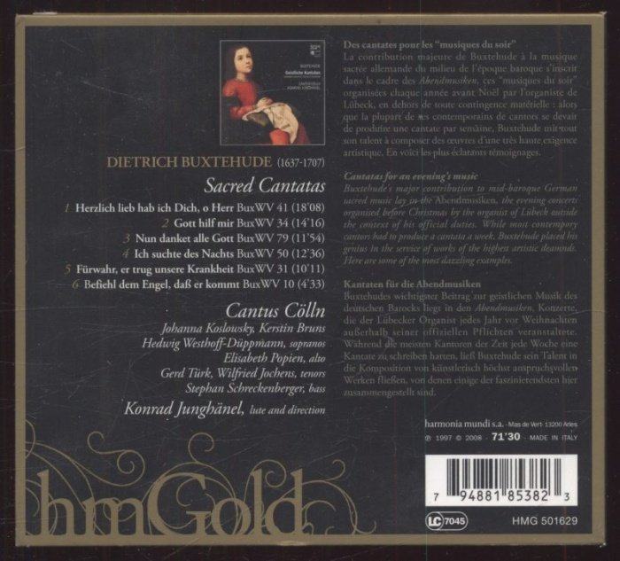 Dietrich Buxtehude - Cantus Cölln, Konrad Junghänel - Sacred Cantatas - Geistliche Kantaten - Cantates Sacrées (CD)