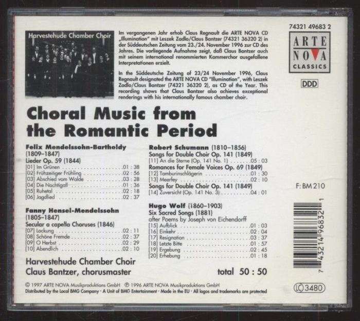 Harvestehude Chamber Choir, Claus Bantzer - Choral Music From The Romantic Period (CD)