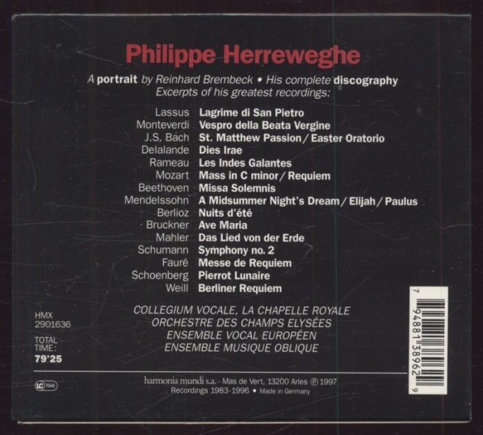 Philippe Herreweghe - Portrait (CD)