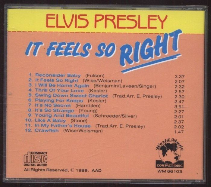 Elvis Presley - It Feels So Right (CD)