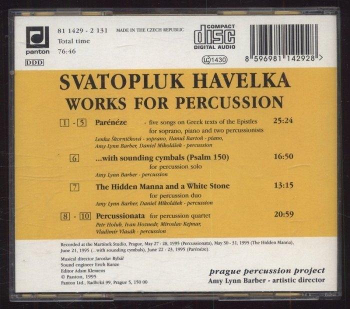 Svatopluk Havelka - Works For Percussion (CD)