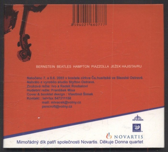 Donna quartet - Bernstein / the Beatles / Hampton / Piazzolla / Ježek / Hajistavru (CD)