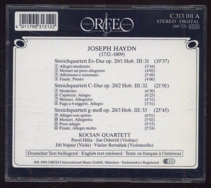 Joseph Haydn, Kocian Quartet - Sonnenquartette Op. 20/1-3 (CD)