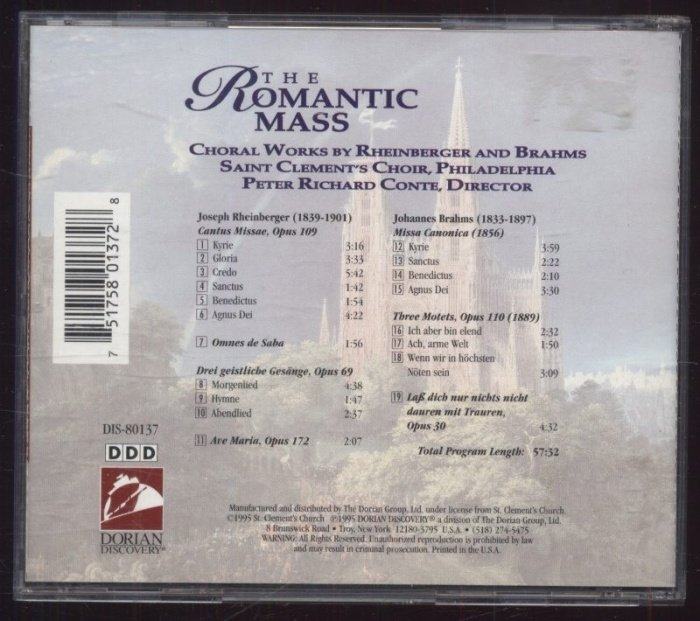 Saint Clement's Choir, Philadelphia, Peter Richard Conte - The Romantic Mass - Choral Works By Rheinberger And Brahms (CD)