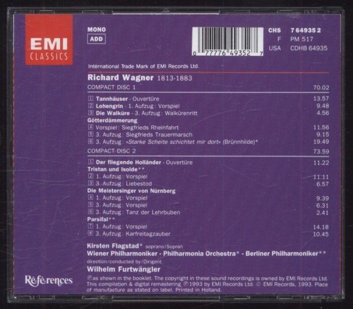 Wagner - Wilhelm Furtwängler - Operatic Excerpts (2CD)