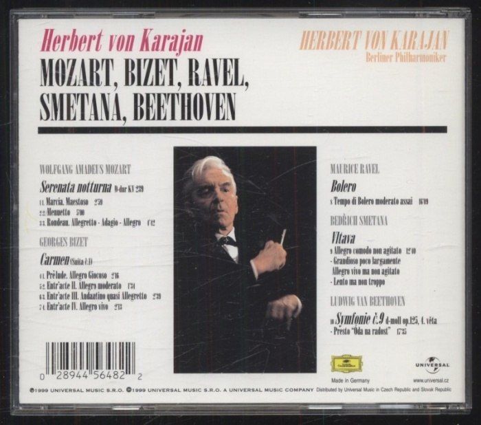 Mozart, Bizet, Ravel, Smetana, Beethoven / Herbert von Karajan, Berliner Philharmoniker - Poklady klasiky: Legenda Herbert von Karajan (CD)