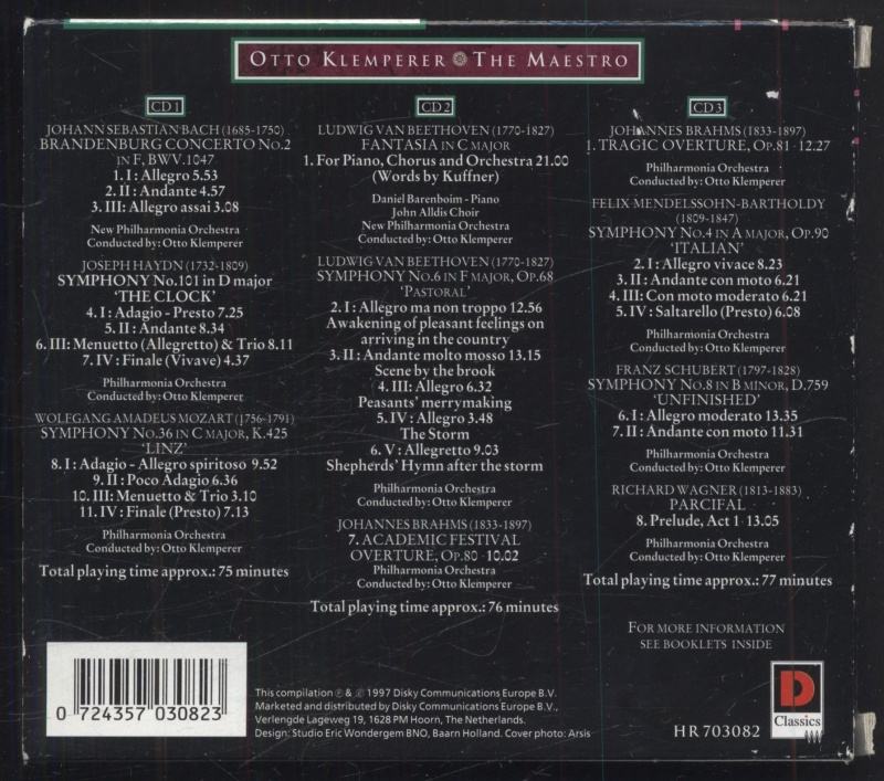 Otto Klemperer, Philharmonia Orchestra - Otto Klemperer: The Maestro (3CD)