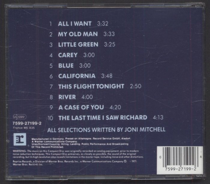 Joni Mitchell - Blue (CD)