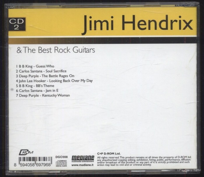 Jimi Hendrix - The Best Of Rock Guitars (CD)