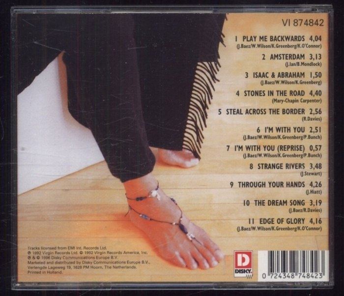 Joan Baez - Play Me Backwards (CD)