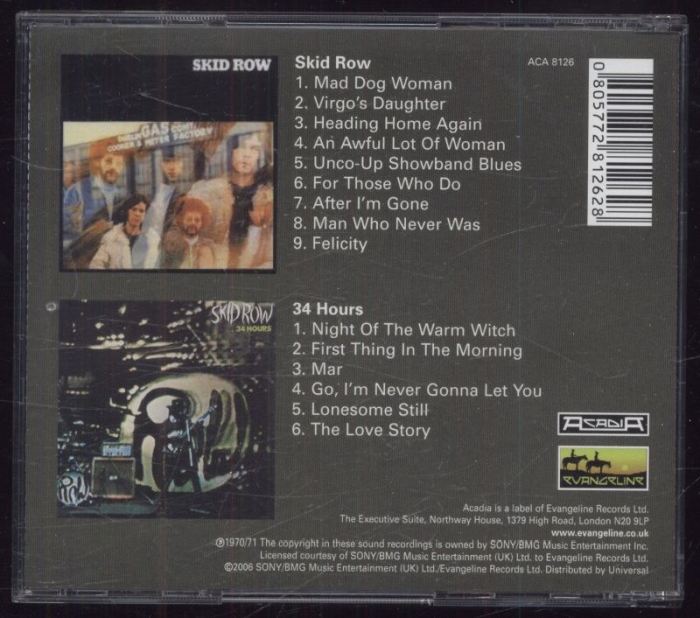 Skid Row Featuring Gary Moore - Skid / 34 Hours (CD)