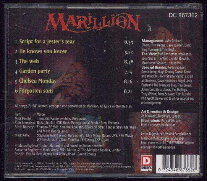 Marillion - Script For A Jester's Tear (CD)