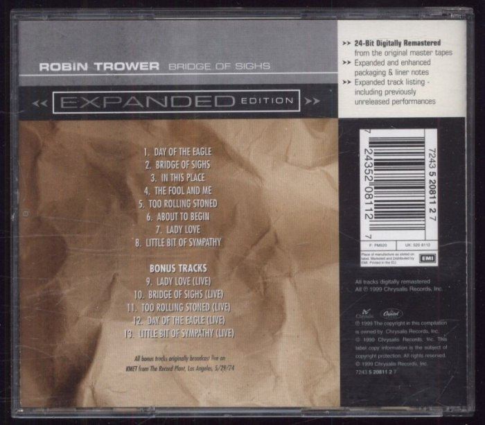 Robin Trower - Bridge Of Sighs (CD)
