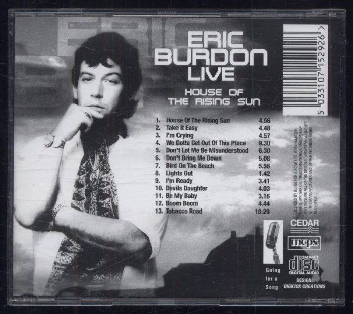 Eric Burdon - Live - House Of The Rising Sun (CD)