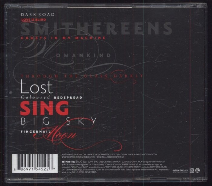 Annie Lennox - Songs Of Mass Destruction (CD)