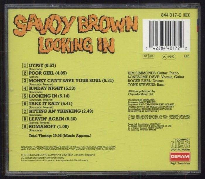 Savoy Brown - Looking In (CD)