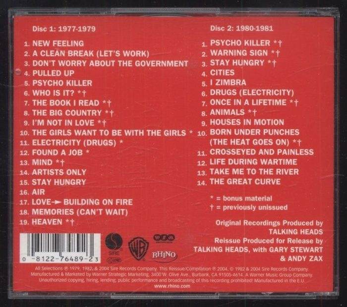 Talking Heads - The Name Of This Band Is Talking Heads (2CD)