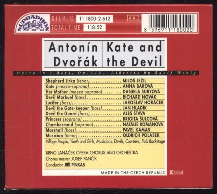 Antonín Dvořák - Jiří Pinkas, Brno Janáček Opera Chorus & Orchestra - Čert a Káča = Kate And The Devil (2CD)