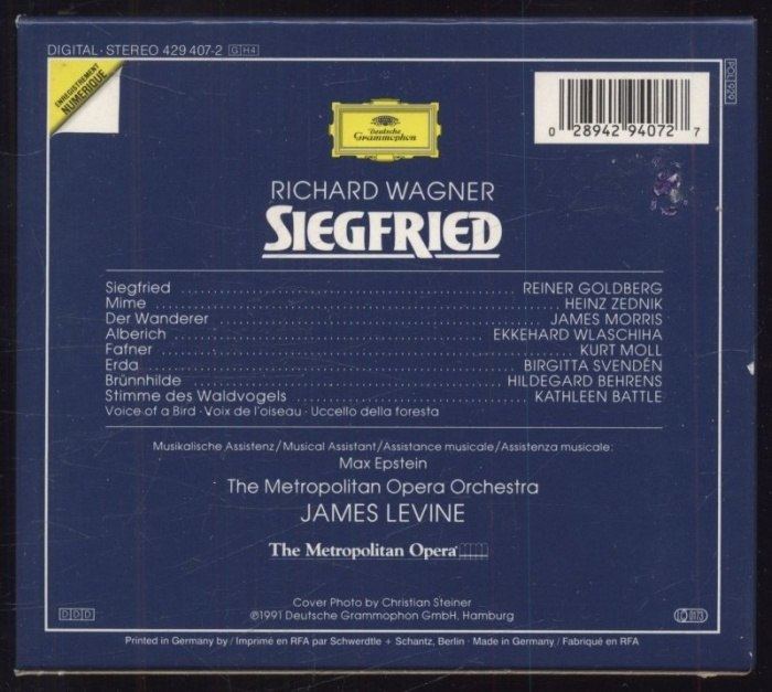 Richard Wagner, The Metropolitan Opera Orchestra And Chorus, James Levine - Siegfried (4CD)