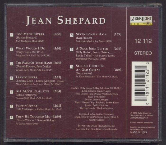 Jean Shepard - Dear John (CD)